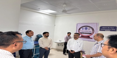 Bone & Joint Day, 6th August, Awareness Camp, Ortho OPD @ PMCH , The Principal PMCH addressing the gathering